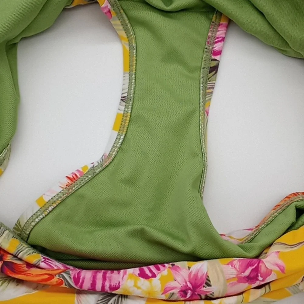 BLEU Rod Beattie Paradiso High Waist Draped Side-Tie Bikini‎ Bottom Canary 14
